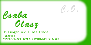 csaba olasz business card